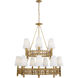 Nevis LED 36 inch French Gold Chandelier Ceiling Light