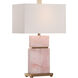 Rose 21 inch 100.00 watt Pink and Gold Table Lamp Portable Light