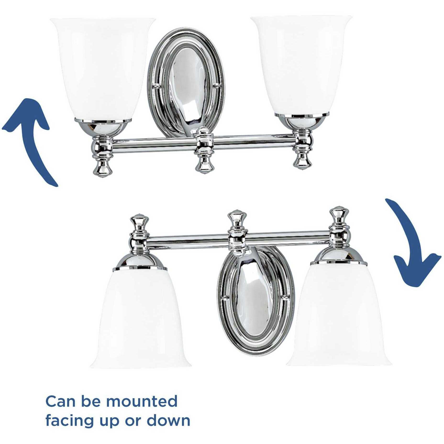 Juno 2 Light 17 inch Polished Chrome Bath Vanity Wall Light, Delta