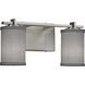 Textile 2 Light 14 inch Brushed Nickel Bath Vanity Light Wall Light, Era Family, Choices