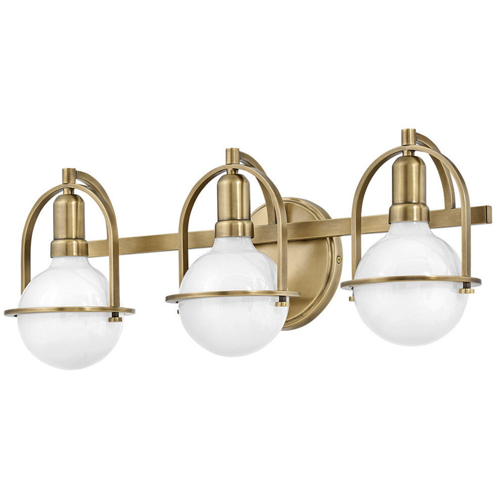 Somerset 3 Light 25 inch Heritage Brass Vanity Light Wall Light
