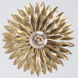 Broche 1 Light 11 inch Antique Gold Flush Ceiling Light