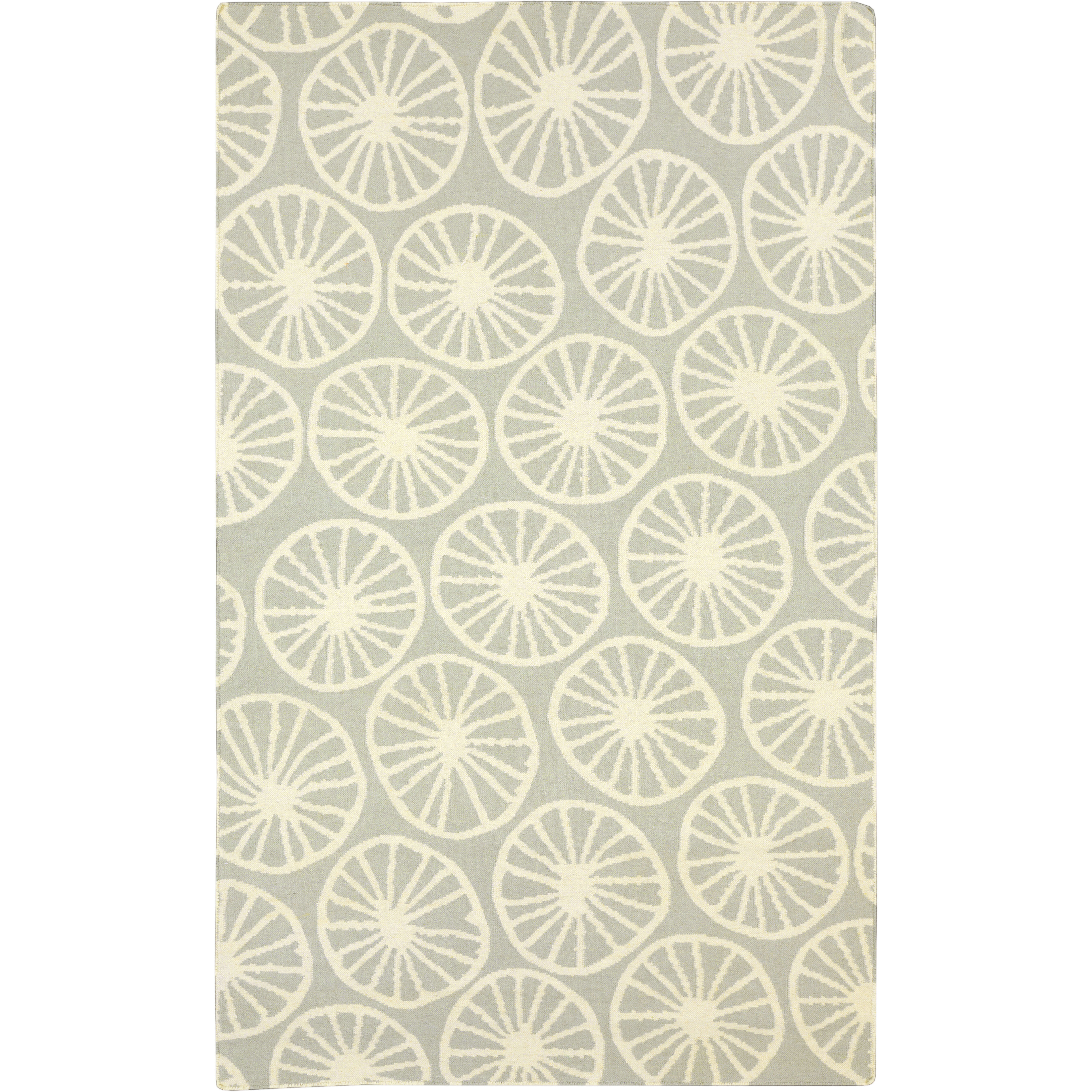 Yacht Club 36 X 24 inch Aqua, Ivory Rug