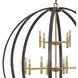Euclid 16 Light 52 inch Spanish Bronze with Heirloom Brass Indoor Chandelier Ceiling Light