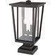 Seoul 2 Light 20.75 inch Oil Rubbed Bronze Outdoor Pier Mounted Fixture in 13.5