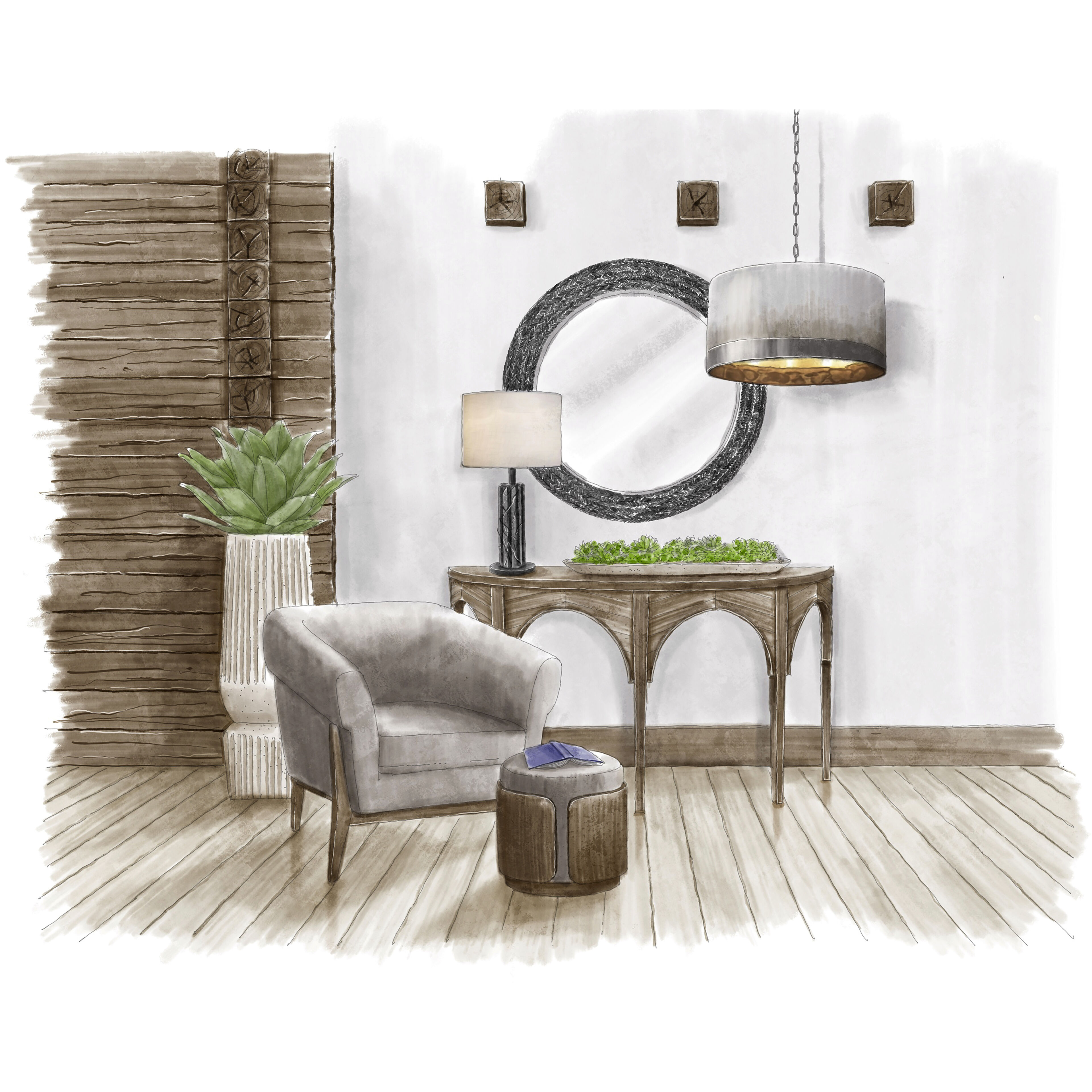 Nob Hill 52 inch Aged Barrel Console Table