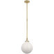 Chapman & Myers Parkington LED 10 inch Antique-Burnished Brass Globe Pendant Ceiling Light