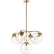 Collective 5 Light 28 inch Satin Brass Chandelier Ceiling Light