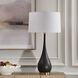 Nocturnal 34.5 inch 150.00 watt Black Stone and Brass Table Lamp Portable Light