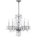 Traditional Crystal 5 Light 21 inch Polished Chrome Chandelier Ceiling Light in Clear Swarovski Strass