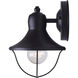 Madison 1 Light 6.5 inch Black Outdoor Lantern, Twin Pack
