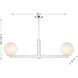 Modern 2 Light 42 inch Chrome Linear Chandelier Ceiling Light