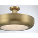 Macey LED 22.25 inch Antique Brass Semi-Flush Mount Ceiling Light