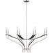 Sussex 8 Light 36.5 inch Polished Nickel and Black Chandelier Ceiling Light