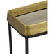 Tanay 24 X 24 inch Antique Brass and Graphite and Black Side Table