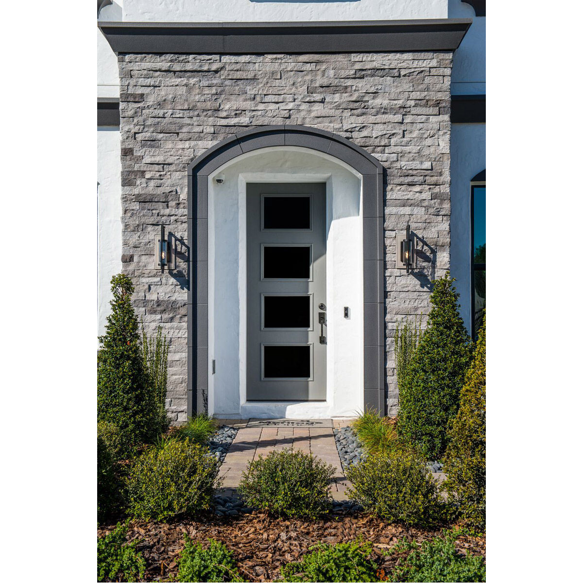 McBee 1 Light 21 inch Textured Black Outdoor Wall Lantern, Medium