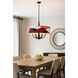 Patchwork 4 Light 24 inch Black with Satin Brass with Patchwork Pendant Ceiling Light in Black/Satin Brass/Patchwork