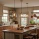 Vintage 1 Light 11 inch Natural Brass Pendant Ceiling Light