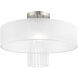 Alexis 1 Light 20 inch Brushed Nickel Semi-Flush Mount Ceiling Light