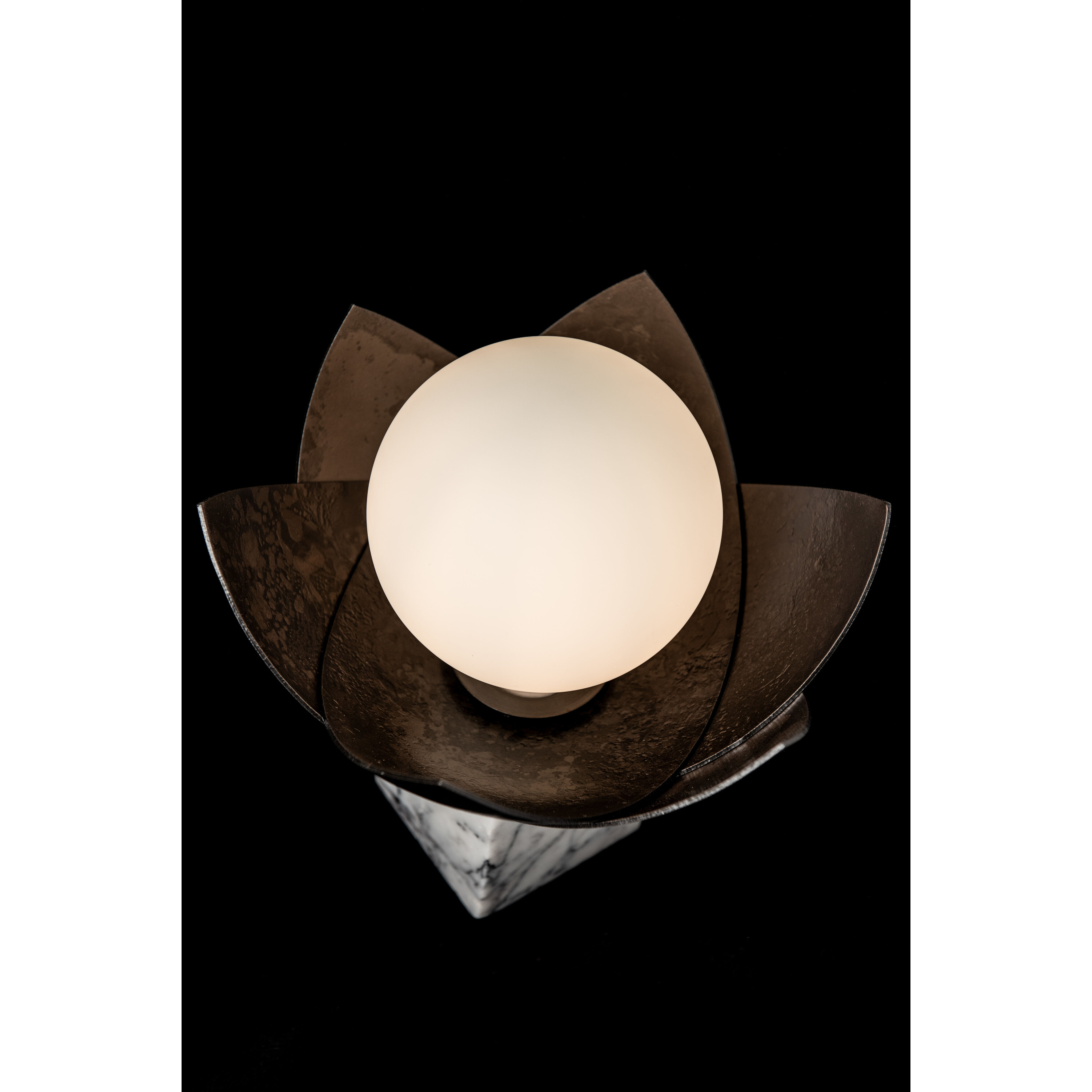 Blossom 10.4 inch 60.00 watt Dark Smoke Mini Table Lamp Portable Light in Lilac Marble