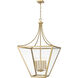 Montalcino 6 Light 26 inch Rubbed Brass Chandelier Ceiling Light
