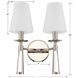 Baxter 2 Light 12 inch Polished Nickel Sconce Wall Light