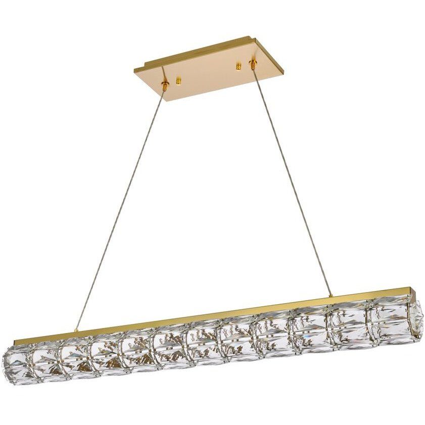 Valetta 1 Light 36 inch Gold Linear Pendant Ceiling Light