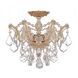 Maria Theresa 3 Light 13.5 inch Gold Semi Flush Ceiling Light in Clear Spectra