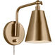 Drae LED 8.13 inch Satin Brass Task Sconce Wall Light