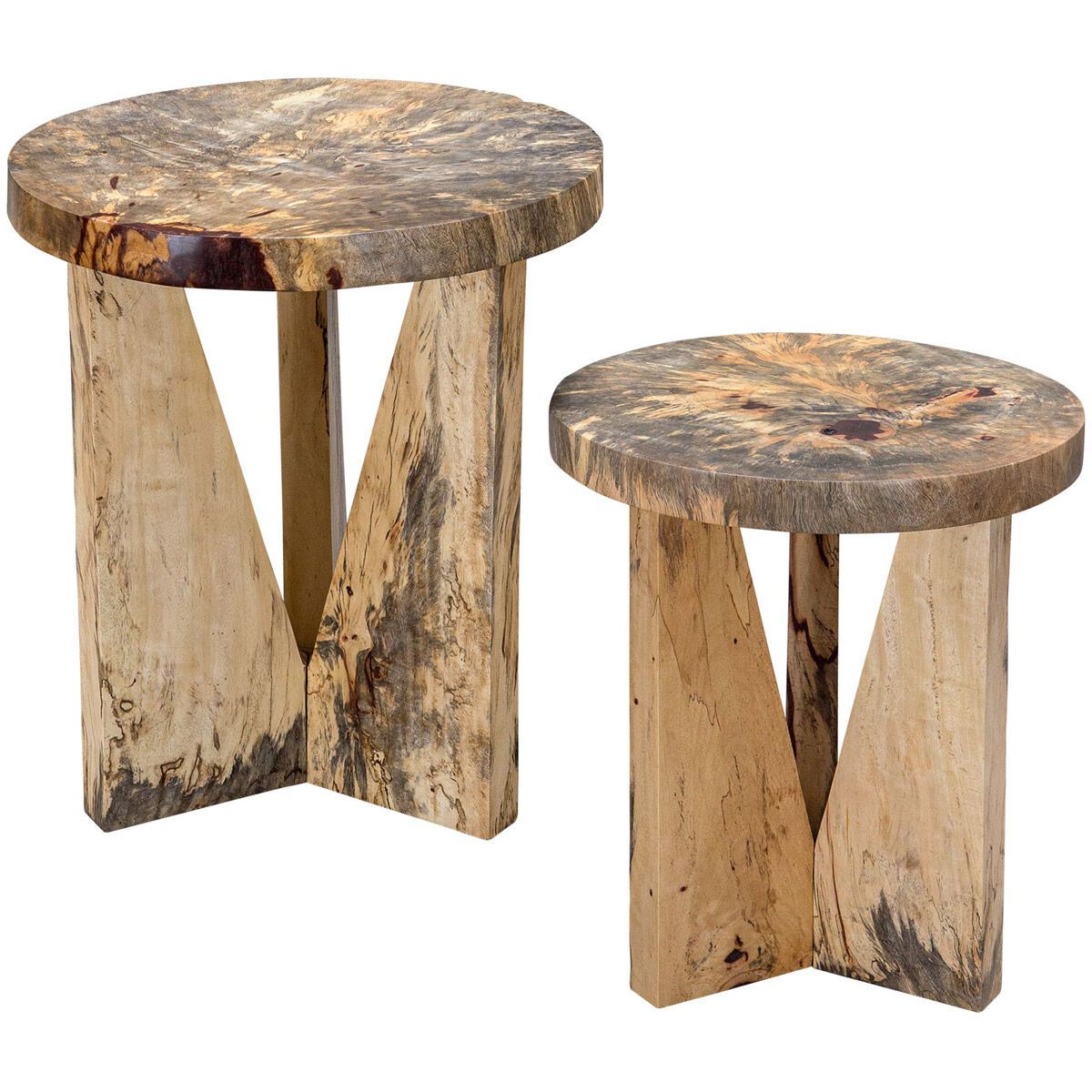 Nadette 21 X 18 inch Natural Nesting Tables, Set of 2