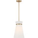 Fynn LED 9.75 inch Satin Brass Pendant Ceiling Light