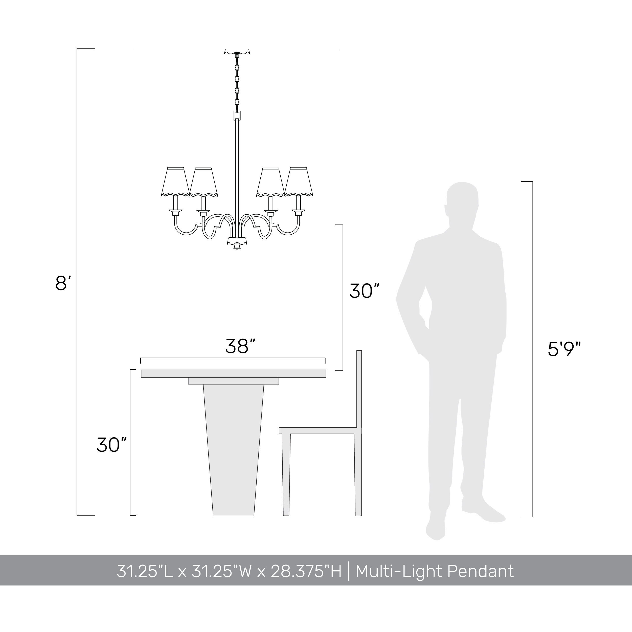 Cheshire 31.25 inch 60.00 watt Vintage Gold Chandelier Ceiling Light