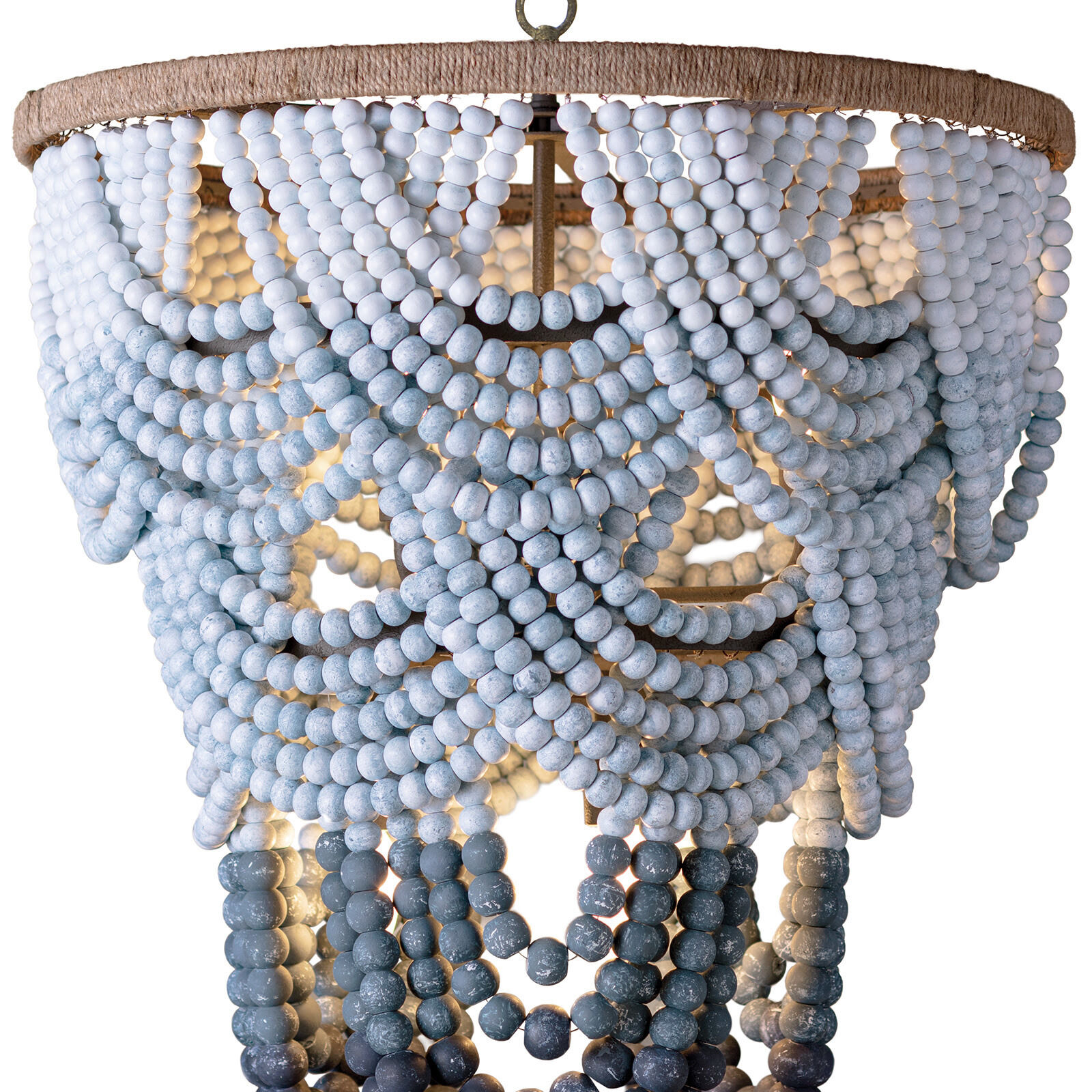 Ombre 6 Light 24 inch Blue Chandelier Ceiling Light