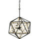 Marcia 3 Light 18 inch Matte Black and French Gold Pendant Ceiling Light