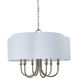 Desire 6 Light 26 inch Polished Nickel Chandelier Ceiling Light