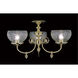 Chancery 3 Light 25 inch Polished Brass Semi-Flush Mount Ceiling Light