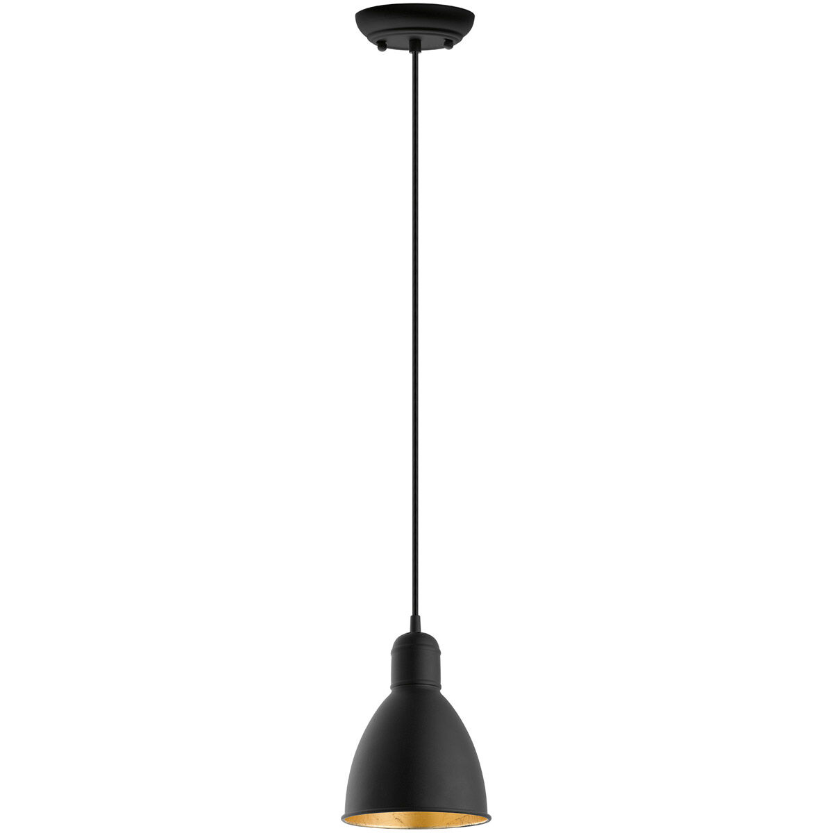 Priddy 2 1 Light 6.1 inch Black and Gold Mini Pendant Ceiling Light