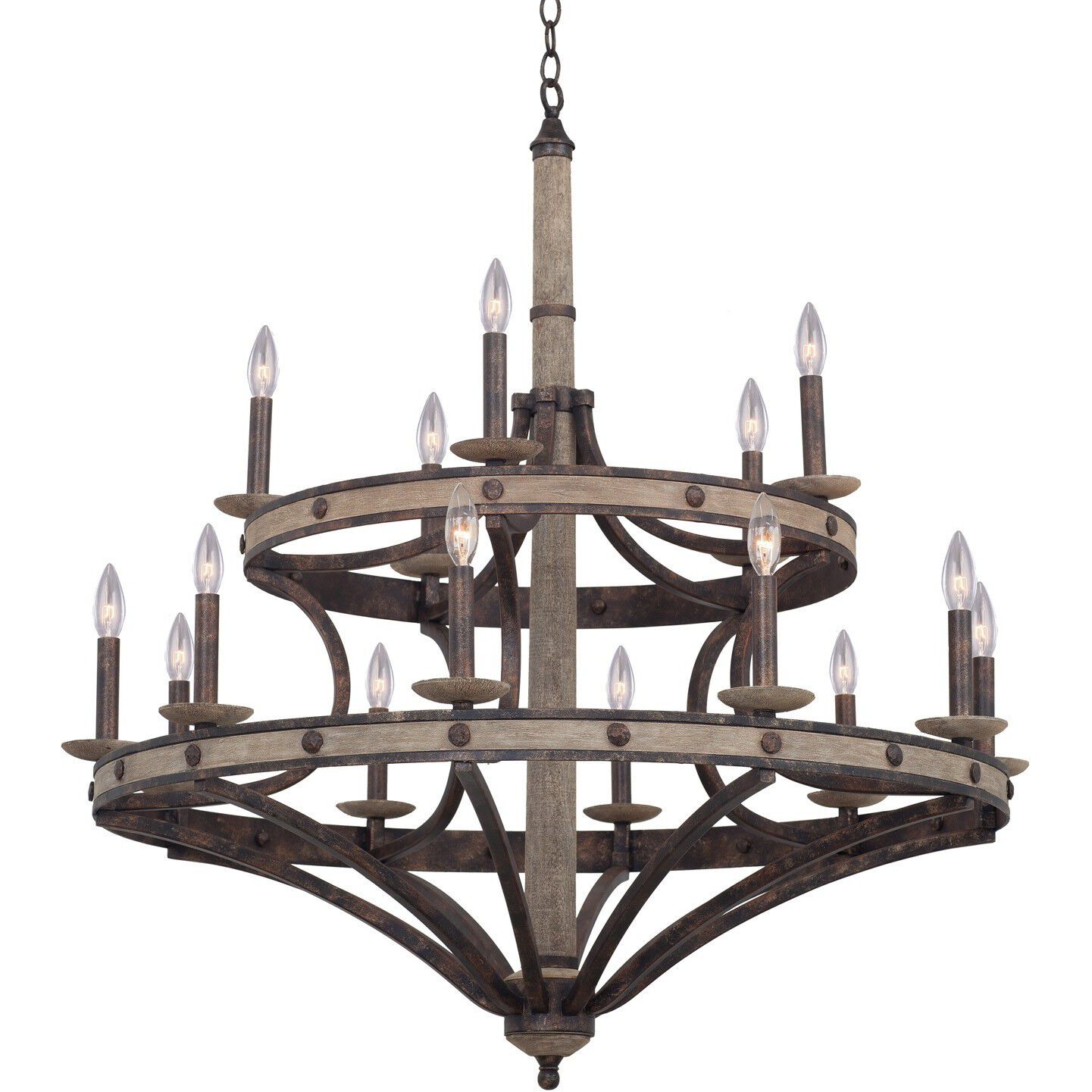 Coronado 15 Light 38 inch Florence Gold Chandelier Ceiling Light
