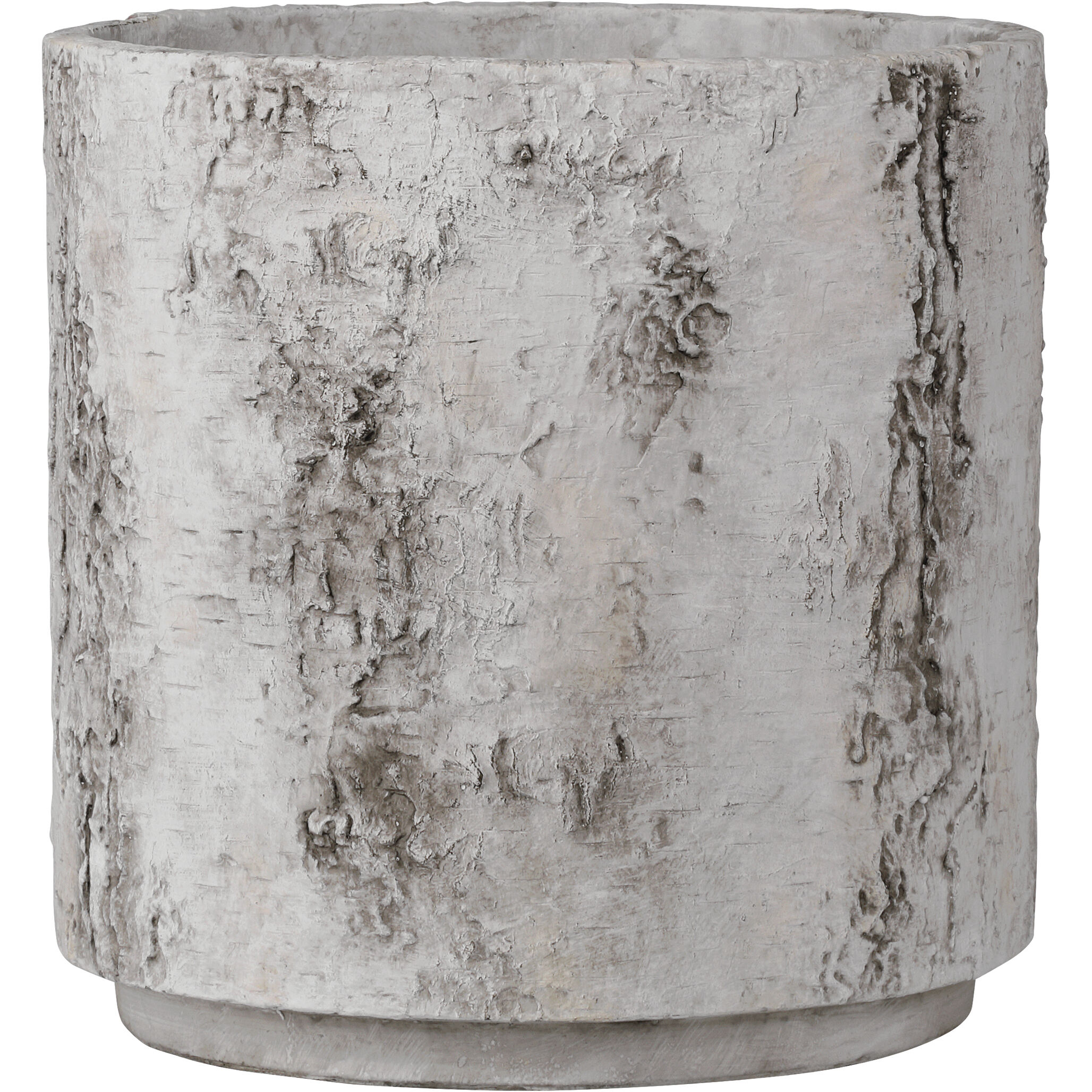 Faux Birch Black/Beige/Pale Gray Planter, Medium