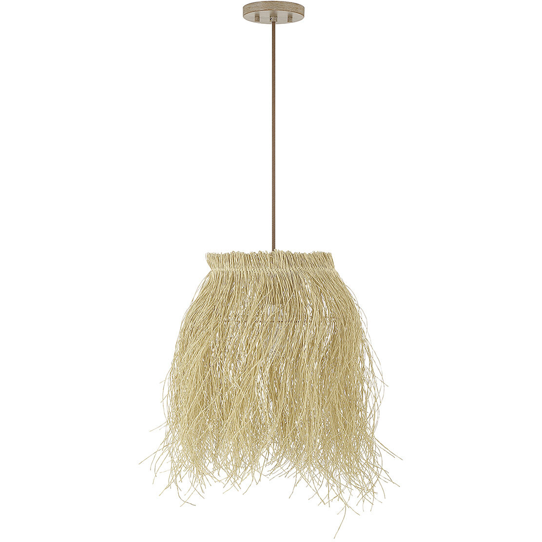 Stella 1 Light 16 inch Natural Rattan Pendant Ceiling Light