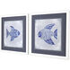 Animals Blue and Gray Framed Art, Propac