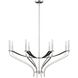 Sussex 8 Light 36.5 inch Polished Nickel and Black Chandelier Ceiling Light