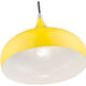 Amador 1 Light 11.75 inch Shiny Yellow with Polished Chrome Accents Pendant Ceiling Light