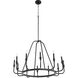 Marquee 12 Light 36.5 inch Noir Chandelier Ceiling Light