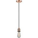 Franklin Restoration Bare Bulb LED 2 inch Antique Copper Mini Pendant Ceiling Light, Franklin Restoration