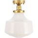 Lyle 1 Light 11 inch Brass Flush Mount Ceiling Light