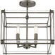 Langen Square 4 Light 15 inch Antique Nickel (Painted) Semi-Flush Ceiling Light