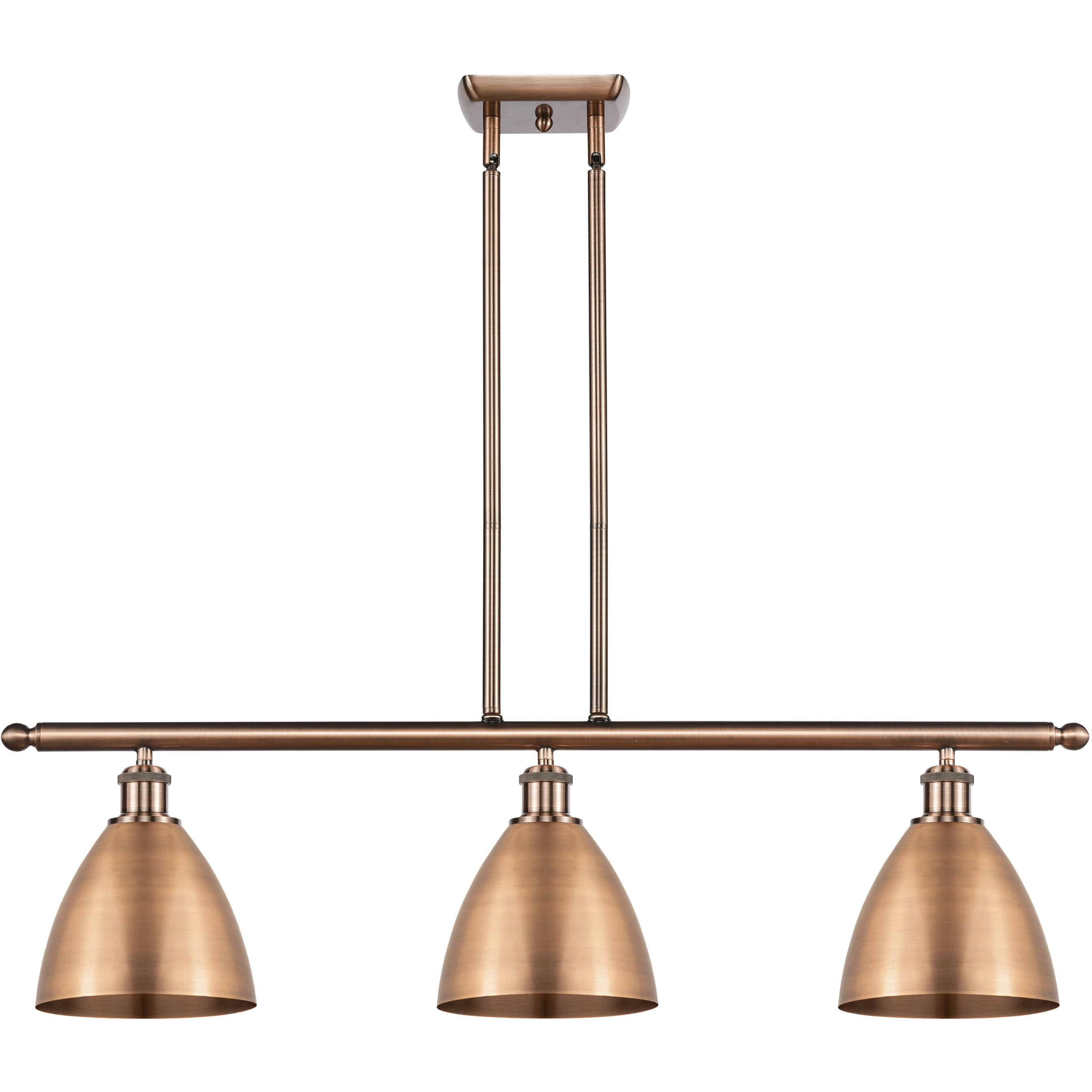 Ballston Dome 3 Light 36 inch Antique Copper Island Light Ceiling Light