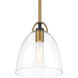 Sommersby 1 Light 7 inch Legacy Brass and Matte Coal Pendant Ceiling Light