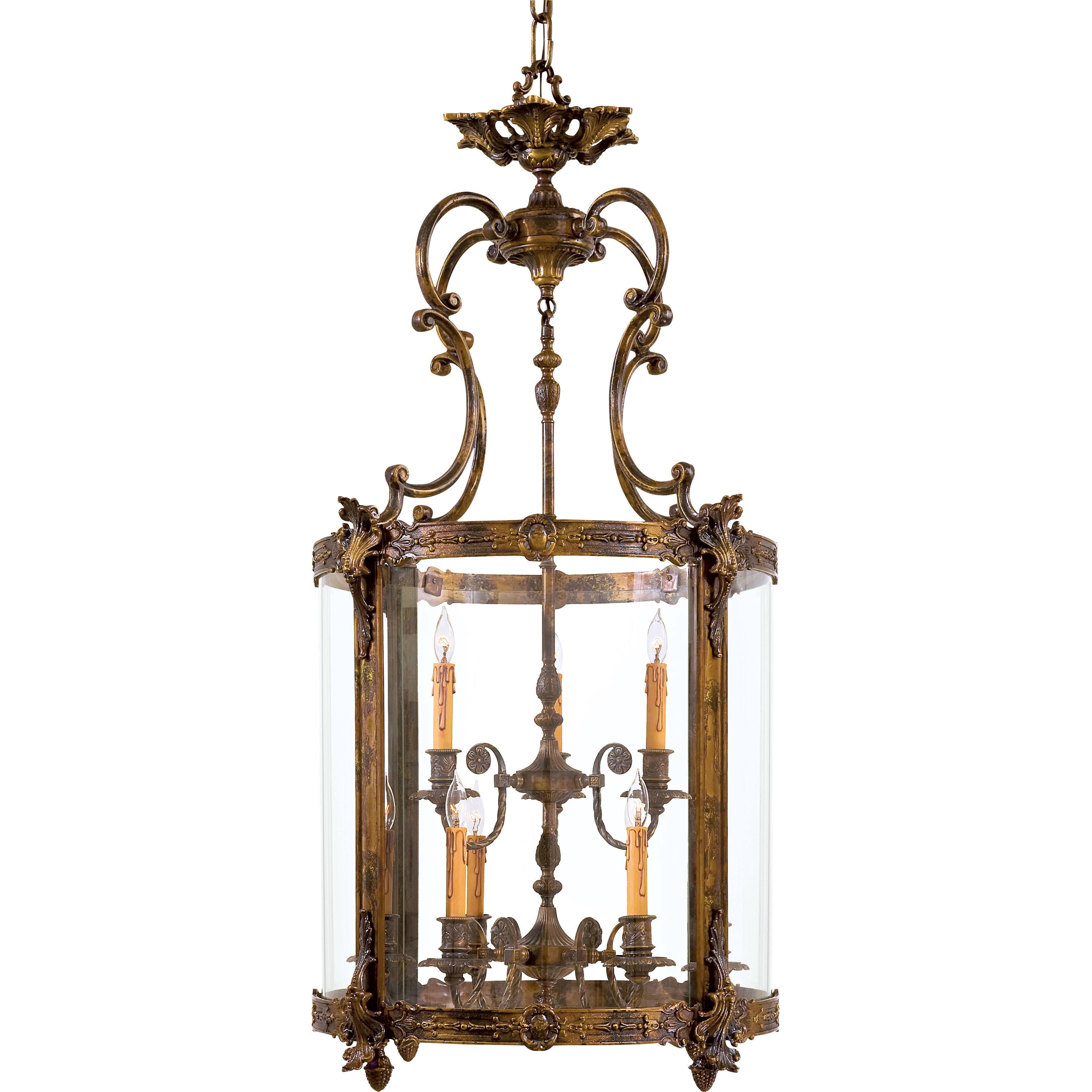Metropolitan Family Collection 9 Light 25 inch Oxide Brass Foyer Pendant Ceiling Light